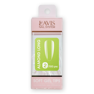 LAVIS Almond Long - 2 (100 pcs) - Soft Gel Tips