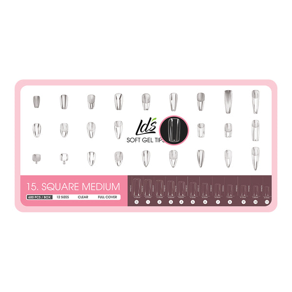  4 - Square Shape LDS Soft Gel by LDS TOOL sold by DTK Nail Supply