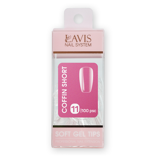 LAVIS Coffin Short - 11 (100 pcs) - Soft Gel Tips