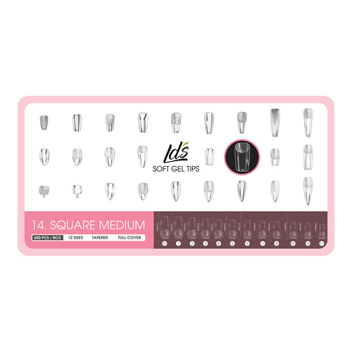  4 - Square Shape LDS Soft Gel by LDS TOOL sold by DTK Nail Supply