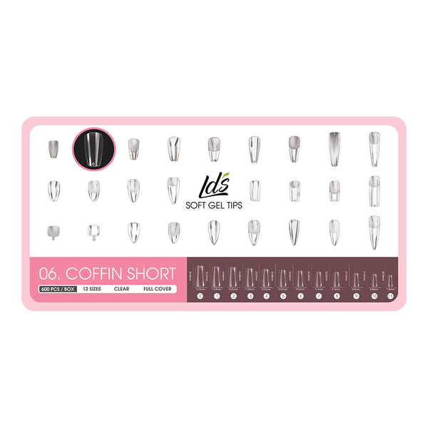  9 - Coffin Shape LDS Soft Gel by LDS TOOL sold by DTK Nail Supply