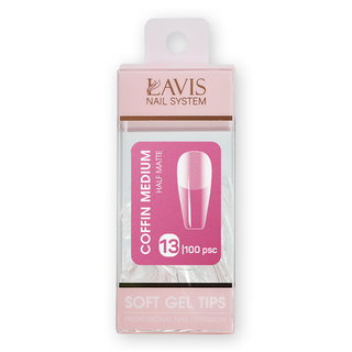 LAVIS Coffin Medium HM - 13 (100 pcs) - Soft Gel Tips