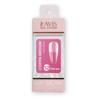 LAVIS Coffin Medium HM - 12 (100 pcs) - Soft Gel Tips