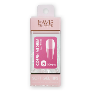 LAVIS Coffin Medium HM - 5 (100 pcs) - Soft Gel Tips