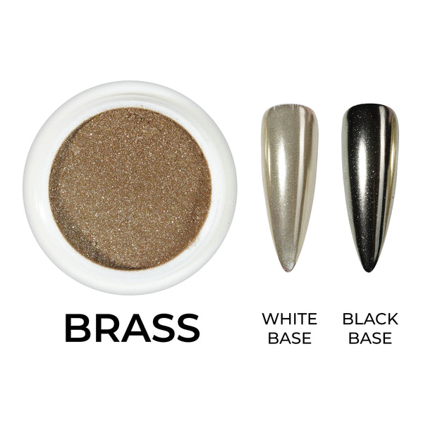  JC05 - Classic Chrome Nail Powder - Brass by Chrome sold by DTK Nail Supply