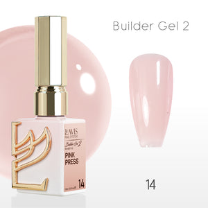 LAVIS Builder Gel 2 - 14 Pink Press - Gel Polish 15ml
