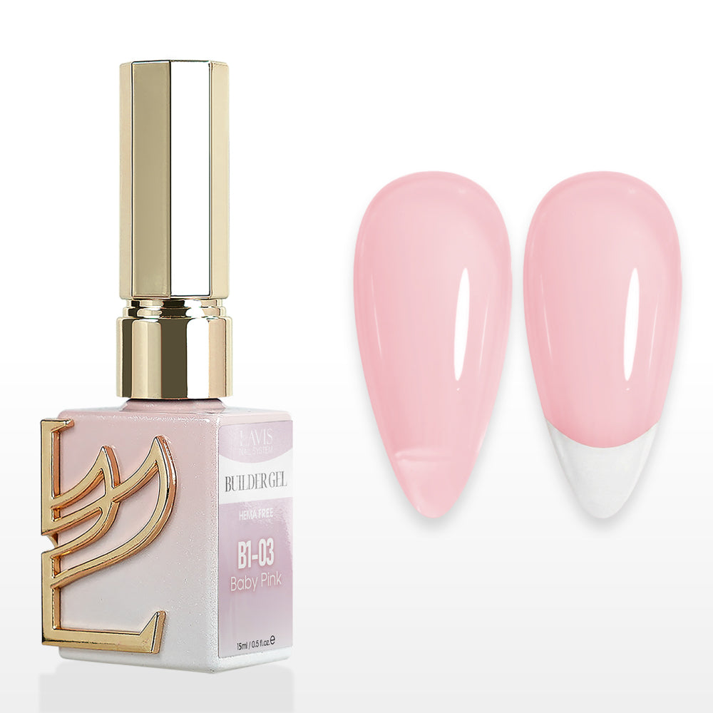 LAVIS Builder Gel In The Bottle - B1-03 Baby Pink - Gel Polish 0.5oz