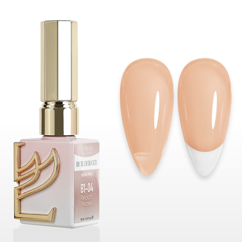 LAVIS Builder Gel In The Bottle - B1-04 Peach Please! - Gel Polish 0.5oz
