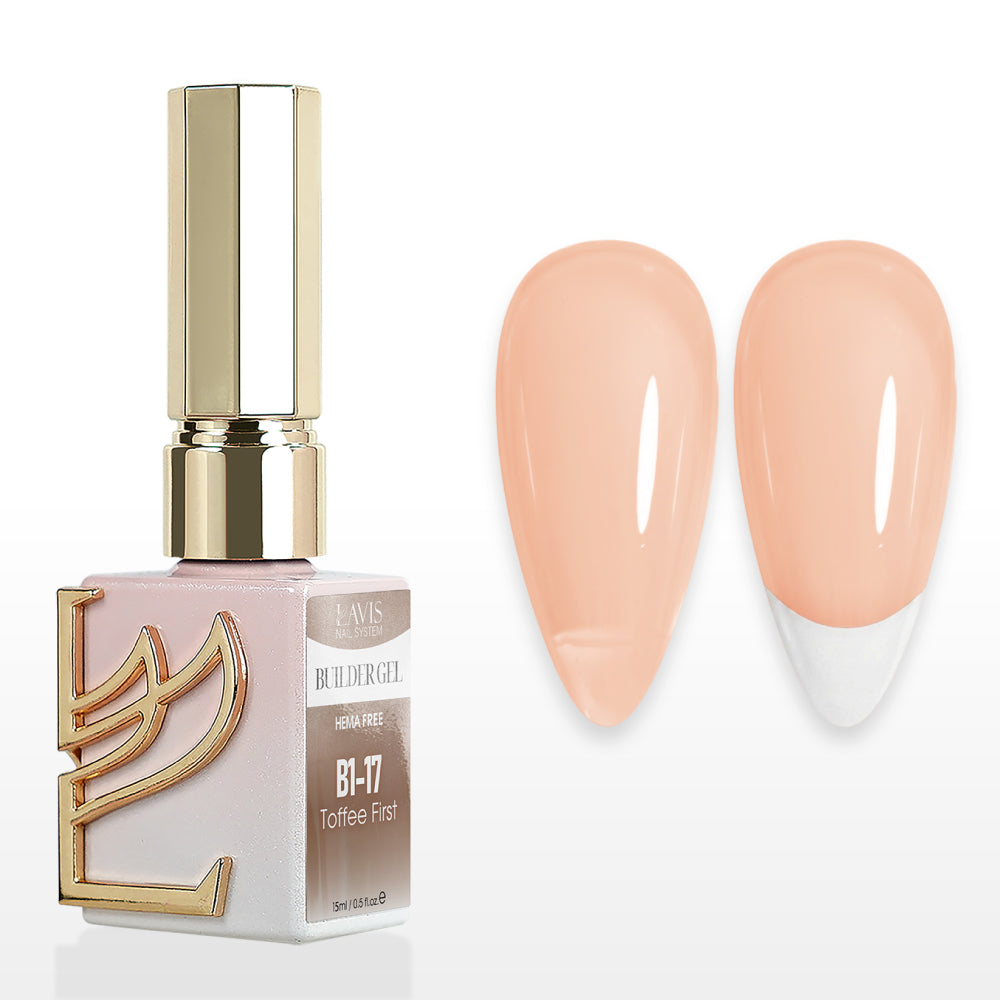 LAVIS Builder Gel In The Bottle - B1-17 Pink Sugar - Gel Polish 0.5oz