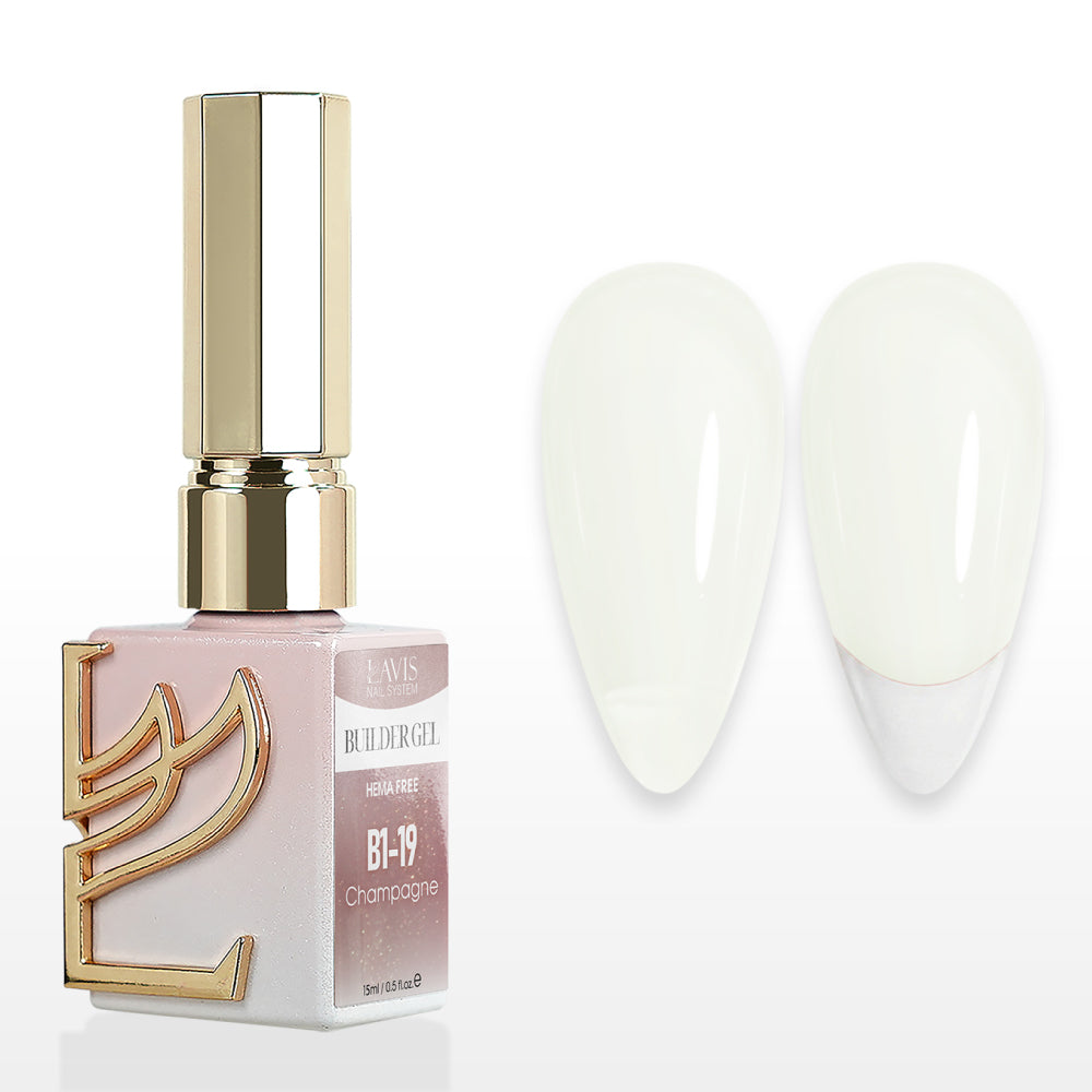LAVIS Builder Gel In The Bottle - B1-19 Ivory - Gel Polish 0.5oz