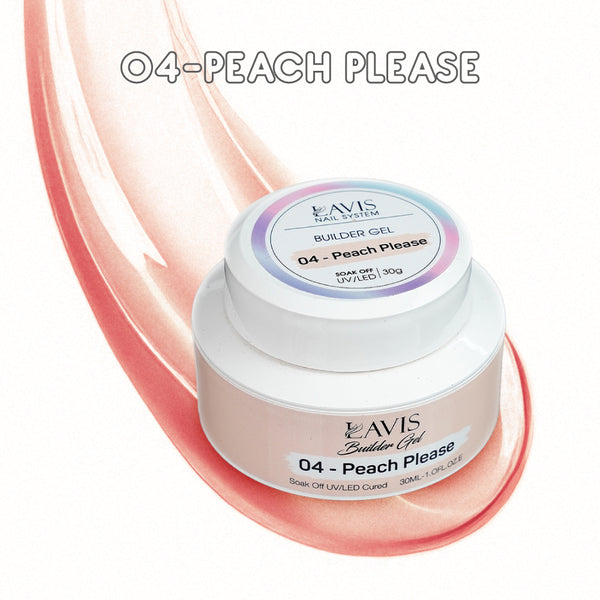 LAVIS 04 Peach Please - Builder Gel In The Jar 30ml