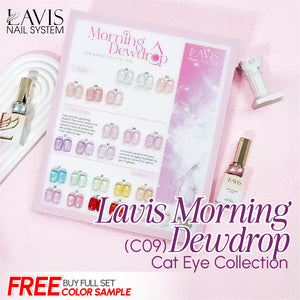 LAVIS Cat Eyes C09 - Set 24 Colors - Gel Polish 0.5 oz - Morning Dewdrop Collection