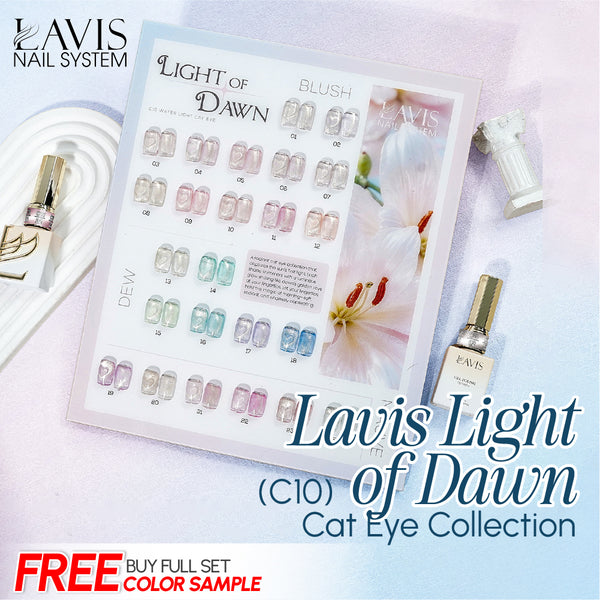 LAVIS C10 - Set 24 Colors - Gel Polish 0.5 oz - Light of Dawn Collection