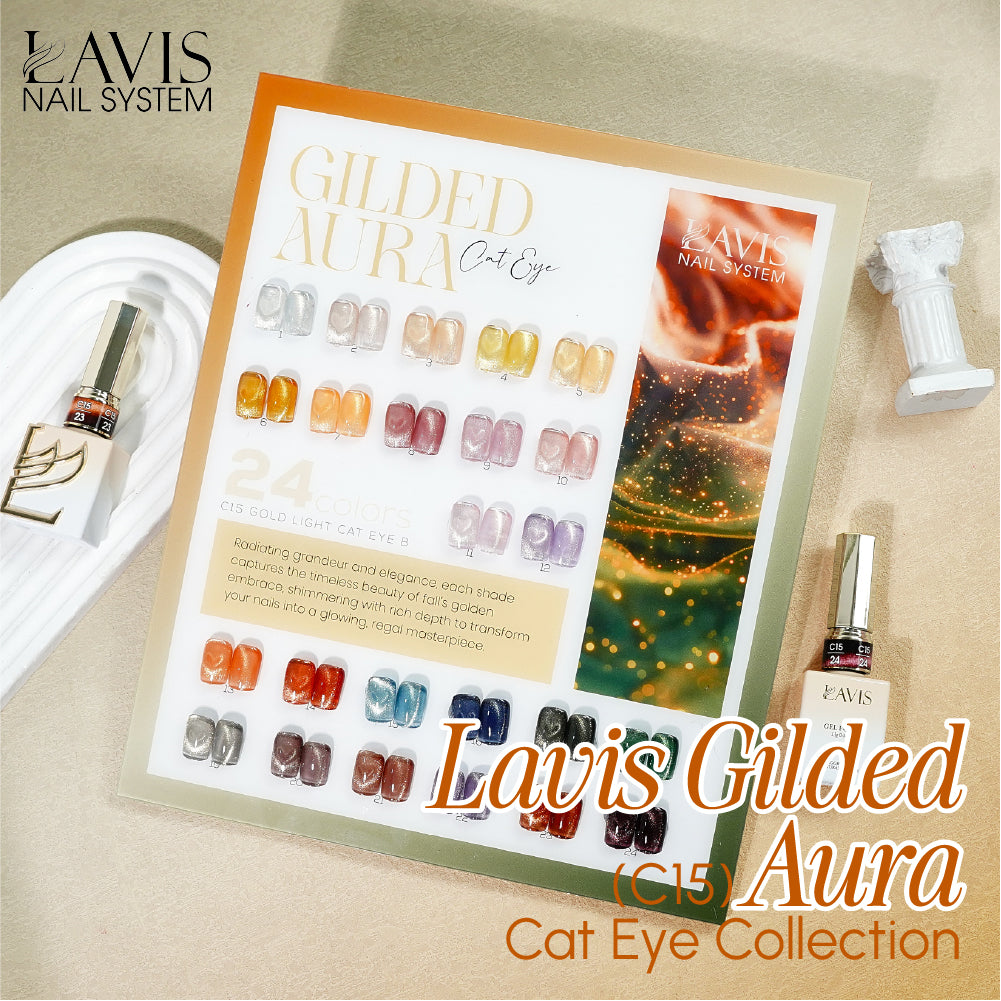 SPECIAL: Buy LAVIS Gilded Aura Cat Eye Collection C15, FREE 1 Pat Gel 08 - DTK Nail Supply