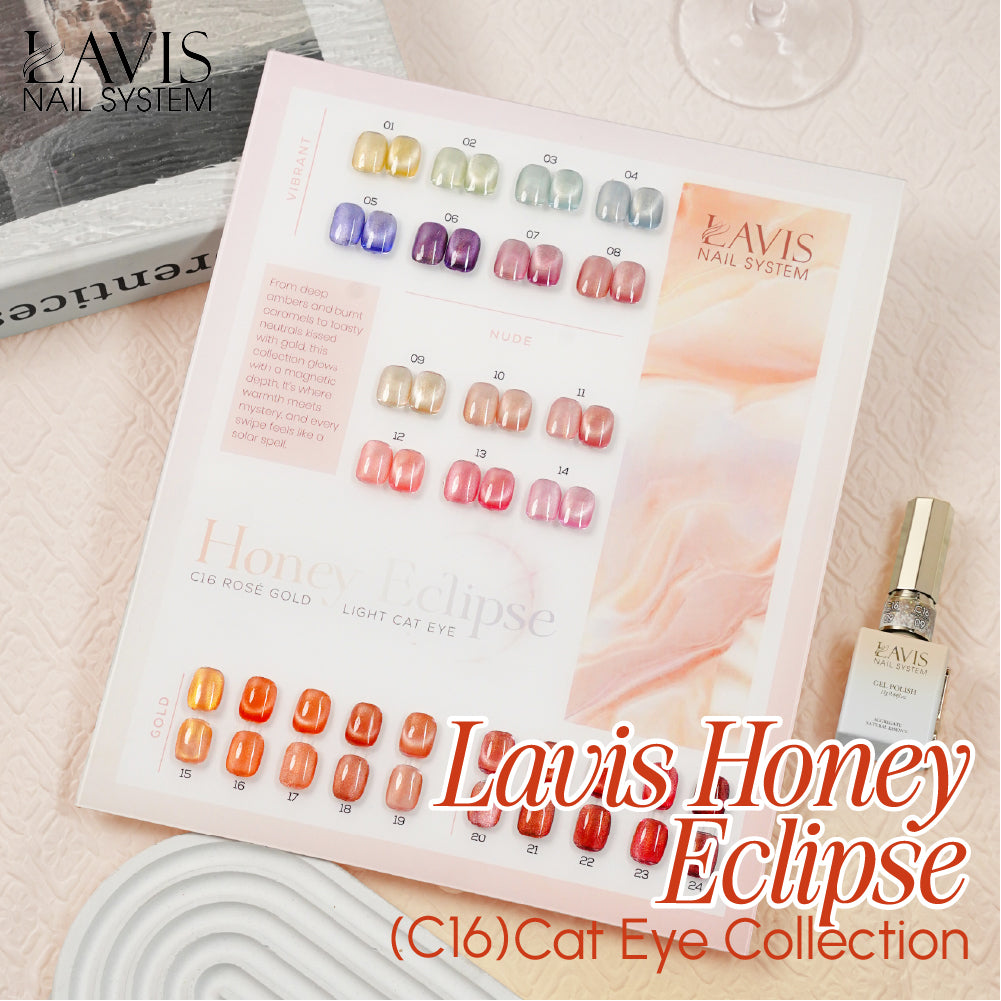 SPECIAL: Buy LAVIS Honey Eclipse Cat Eye Collection C16, FREE 1 Pat Gel 08 - DTK Nail Supply