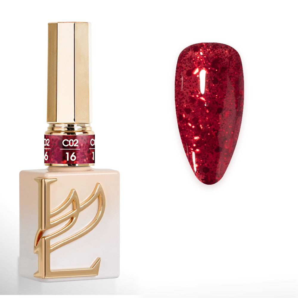 LAVIS C02 (Ver2) - 16 - Gel Polish 0.5 oz - Scarlet Bloom Collection