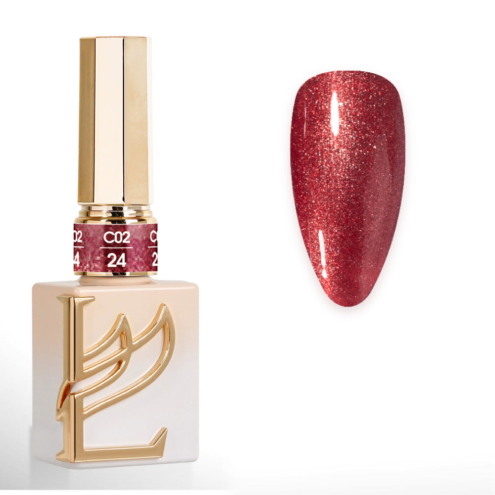 LAVIS C02 (Ver2) - 24 - Gel Polish 0.5 oz - Scarlet Bloom Collection