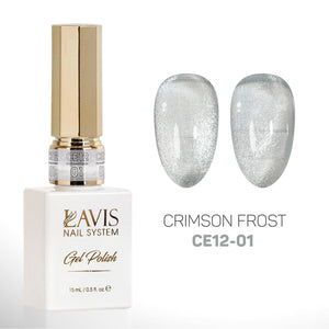 LAVIS Cat Eyes CE12 - 01 - Gel Polish 0.5 oz - Crimson Frost Collection