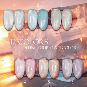 LAVIS Cat Eyes CE12 - 07 - Gel Polish 0.5 oz - Crimson Frost Collection