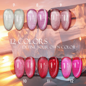 LAVIS Cat Eyes CE12 - 09 - Gel Polish 0.5 oz - Crimson Frost Collection
