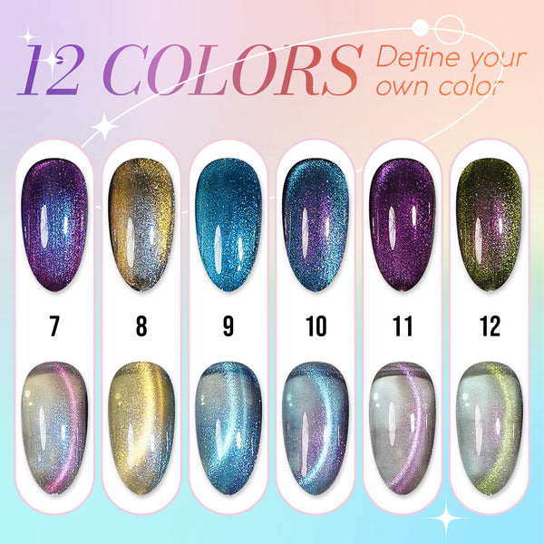 LAVIS Cat Eyes CE17 - Set 12 - Gel Polish 0.5 oz - Stellar Shift Collection