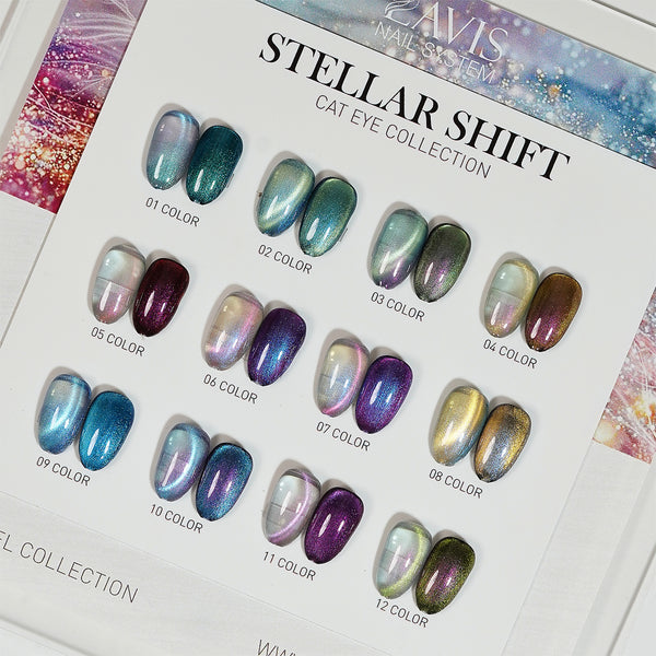 LAVIS Cat Eyes CE17 - Set 12 - Gel Polish 0.5 oz - Stellar Shift Collection