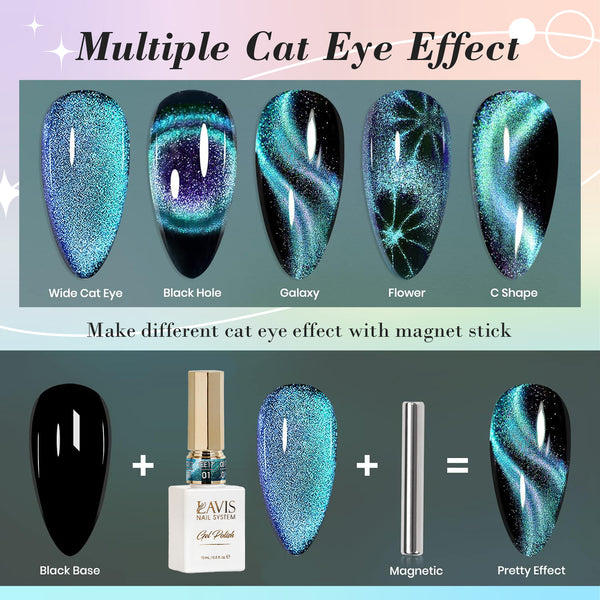 LAVIS Cat Eyes CE17 - 06 - Gel Polish 0.5 oz - Stellar Shift Collection