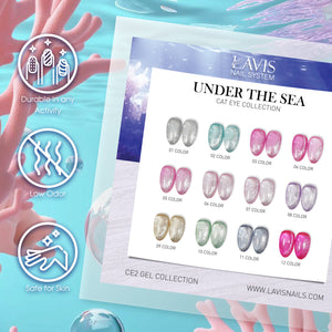 LAVIS Cat Eyes CE2 - 02 - Gel Polish 0.5 oz - Under The Sea Collection