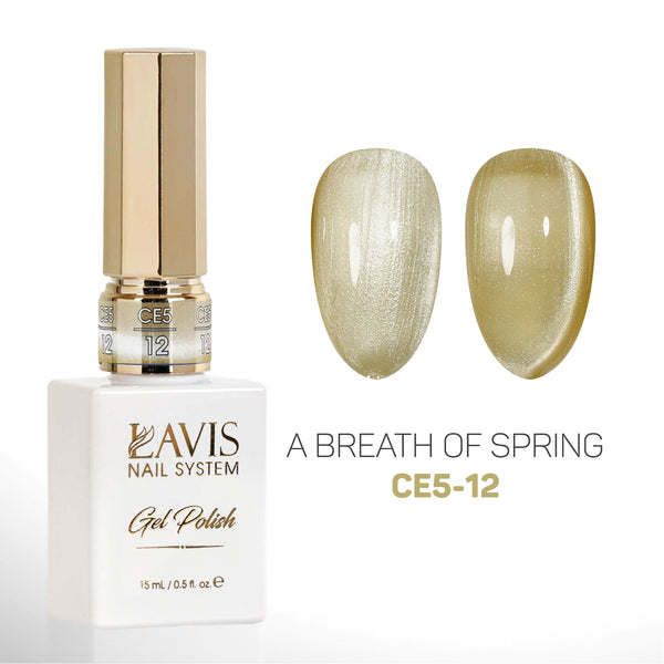 LAVIS Cat Eyes CE5 - 12 - Gel Polish 0.5 oz - A Breath Of Spring Collection
