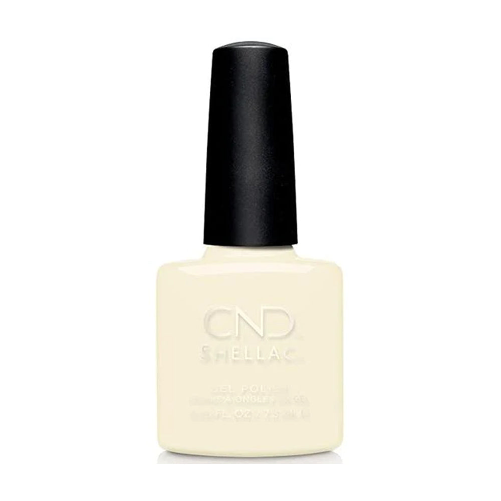  CND Shellac Gel Polish - 148 White Button Down - White, Yellow Colors by CND sold by DTK Nail Supply