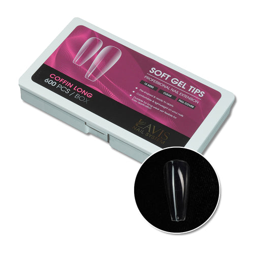 LAVIS Coffin - Soft Gel Tips by LAVIS NAILS TOOL sold by DTK Nail Supply