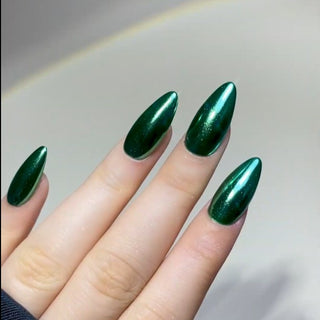 JC21 - Classic Chrome Nail Powder - Green