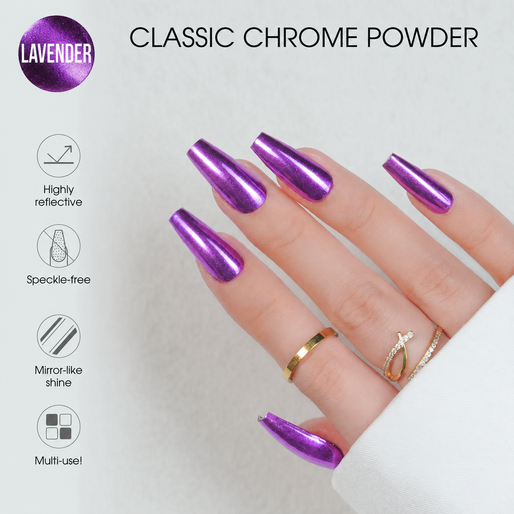 LAVIS Chrome Classic — Lavender— Solid Mirror Pigment | 0.5g