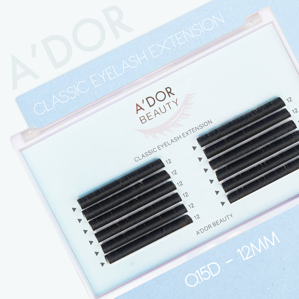  A’dor Beauty Classic Eyelash Extension 0.15D - 12MM by Beauty sold by DTK Nail Supply