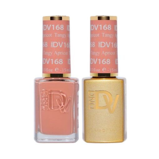 DND DV 168 Tangy Apricot - DND Diva Gel Polish & Matching Nail Lacquer Duo Set
