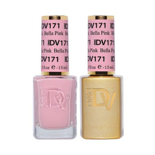 DND DV 171 Bella Pink - DND Diva Gel Polish & Matching Nail Lacquer Duo Set