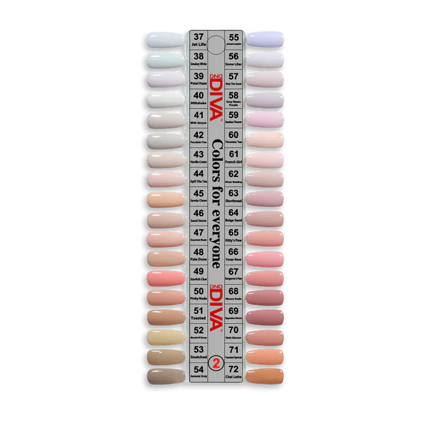 DND DIVA Gel Polish - Part 2 - Set 36 Colors Frosted Chai Collection