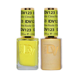 DND DV 123 Citrus Sizzle - DND Diva Gel Polish & Matching Nail Lacquer Duo Set