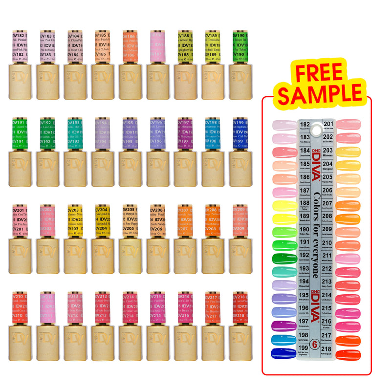 DND DIVA Gel Polish - Part 6 - Set 34 Colors First Class Collection - DTK Nail Supply
