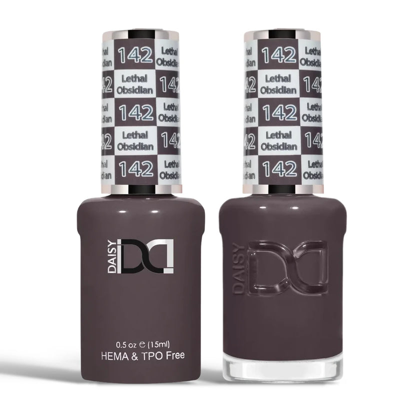 DND HEMA & TPO Free Gel Duo 142 Lethal Obsidian