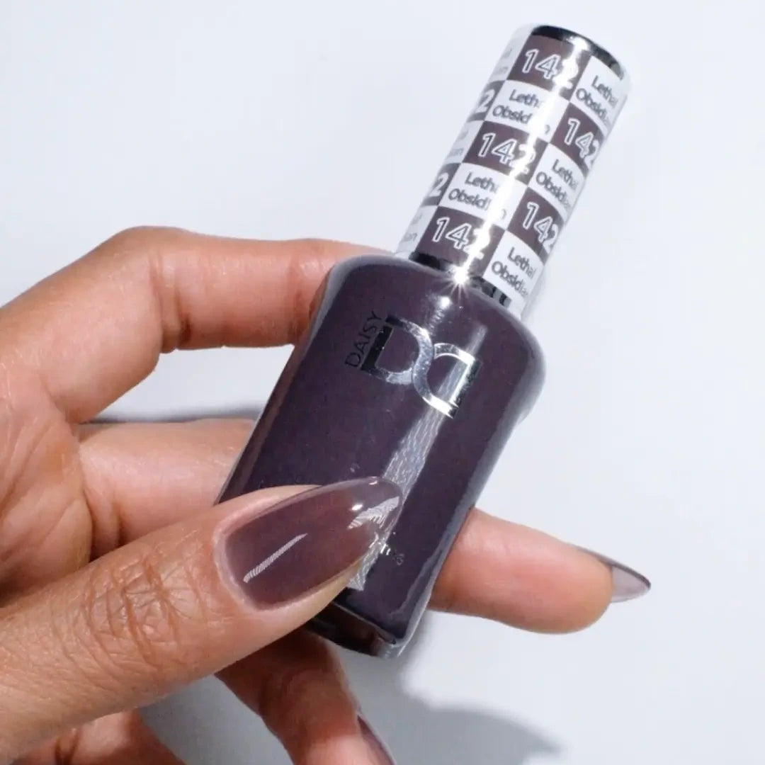 DND HEMA & TPO Free Gel Duo 142 Lethal Obsidian