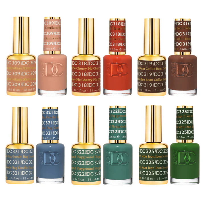 DTK Nail Supply - Authentic DND DC Fall Gel & Polish 6pc Bundle - Warm Tones for wholesale salon use