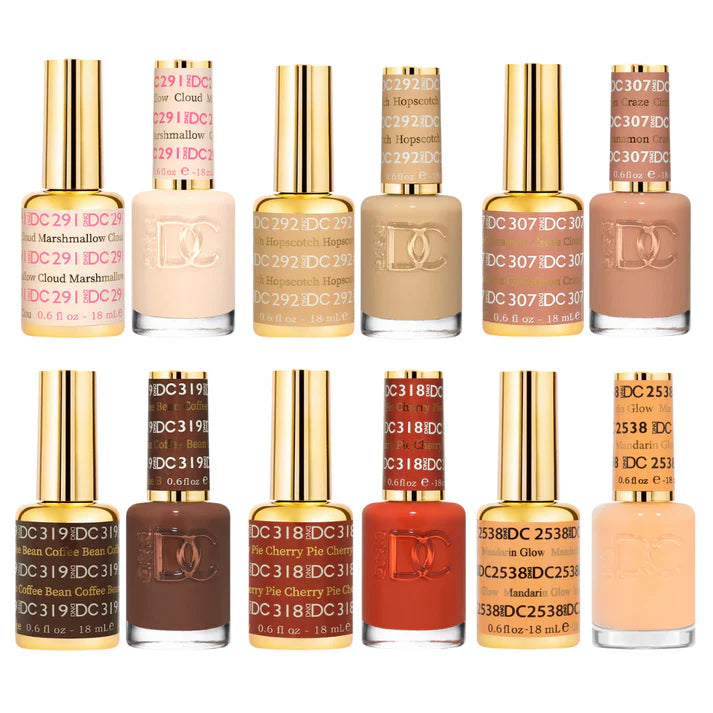 DTK Nail Supply - Authentic DND DC Gel & Polish 6pc Bundle - Pumpkin Spice for wholesale salon use