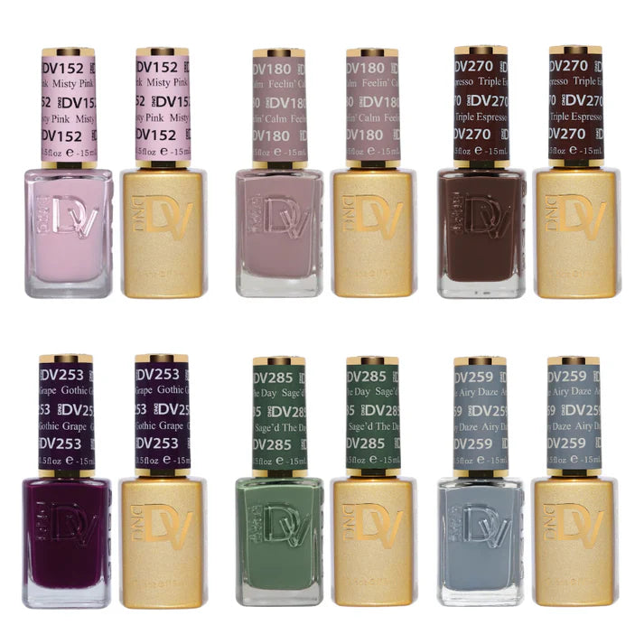 DTK Nail Supply - Authentic DND Diva Fall Gel & Polish 6pc Bundle - Earthy Tones for wholesale salon use