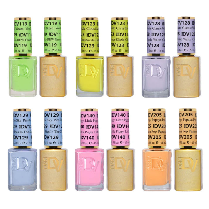 DTK Nail Supply - Authentic DND Diva Spring Gel & Polish 6pc Bundle - Springtime Hues for wholesale salon use