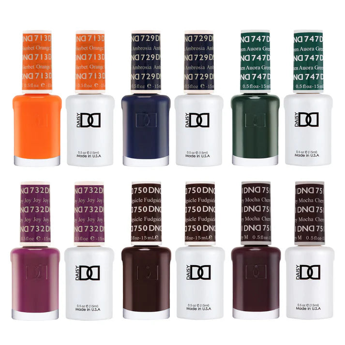 DTK Nail Supply - Authentic DND - Daisy Nail Designs DND Fall Gel & Polish 6pc Bundle - Fall Favs for wholesale salon use