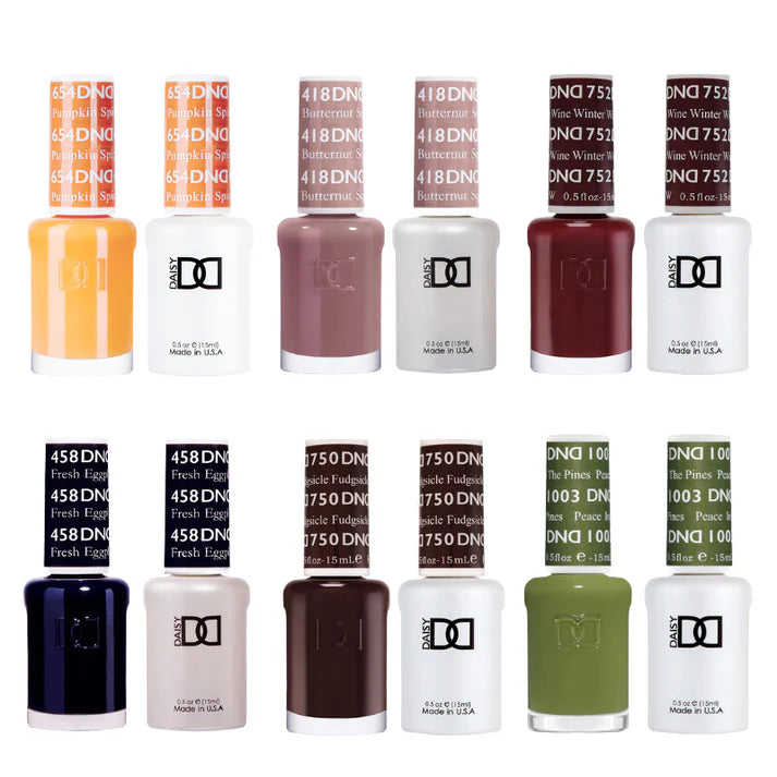 DTK Nail Supply - Authentic DND - Daisy Nail Designs DND Fall Gel & Polish 6pc Bundle for wholesale salon use