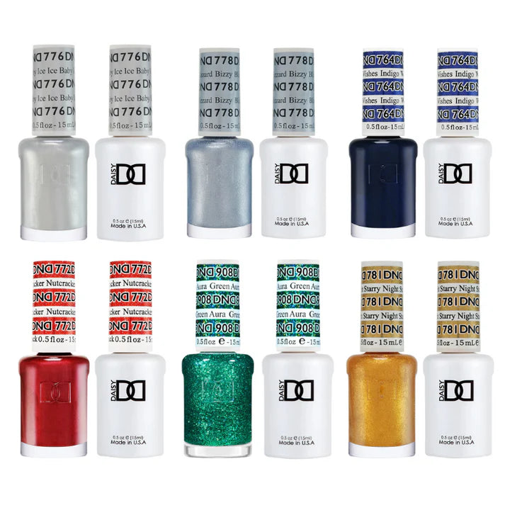 DTK Nail Supply - Authentic DND - Daisy Nail Designs DND Winter Gel & Polish 6pc Bundle - Holiday Favs for wholesale salon use