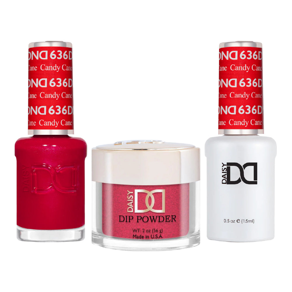 DND 3 in 1 - Dip, Gel & Lacquer Matching - 636 Candy Cane