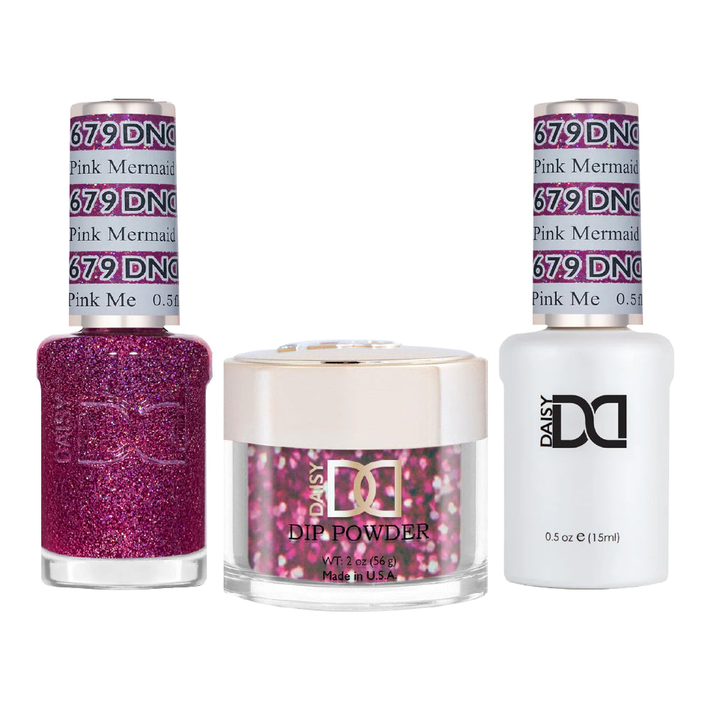 DND 3 in 1 - Dip, Gel & Lacquer Matching - 679 Pink Mermaid